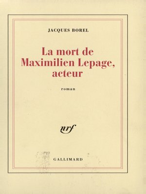 cover image of La Mort de Maximilien Lepage, acteur